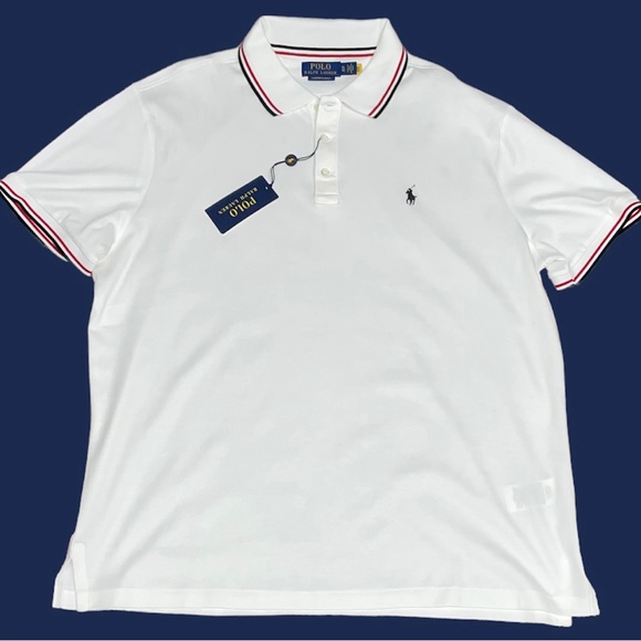 Polo Ralph Lauren Other - New Large Polo Ralph Lauren White Navy Blue Pony Poloman Collar Casual Shirt